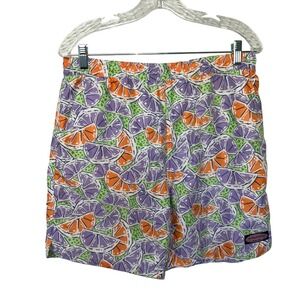 Vineyard Vines Orange Purple Swim Trunks Men's Size Small Citrus Summer Preppy